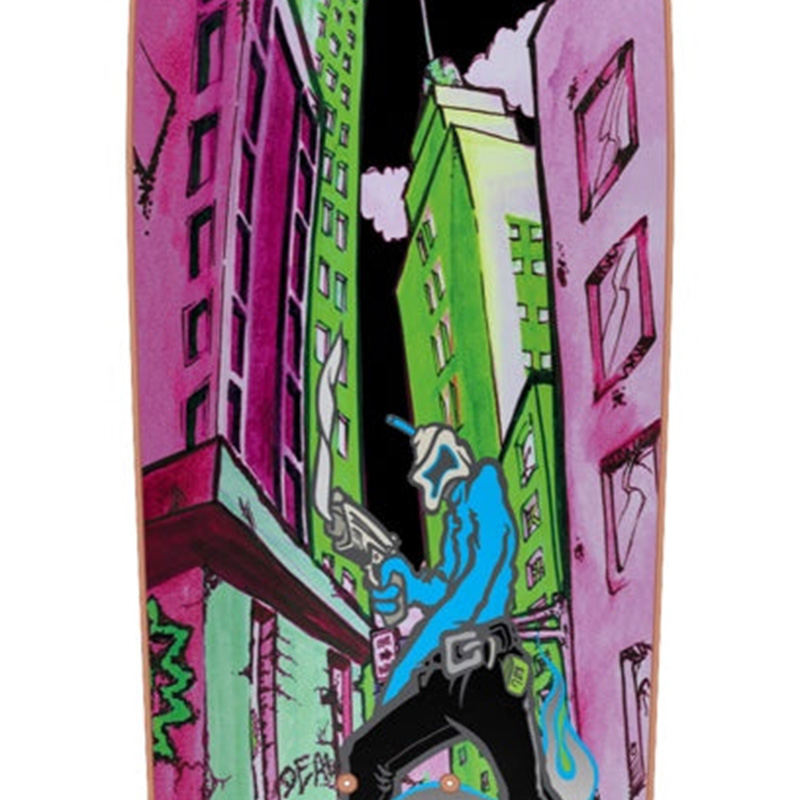 New Deal Sargent Invader Slick Skateboard Deck Neon 9.3