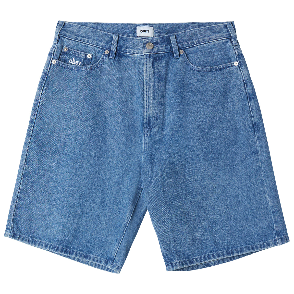 Obey Bigwig Baggy Denim Short Light Indigo Obey Bigwig Baggy Denim Short Light Indigo
