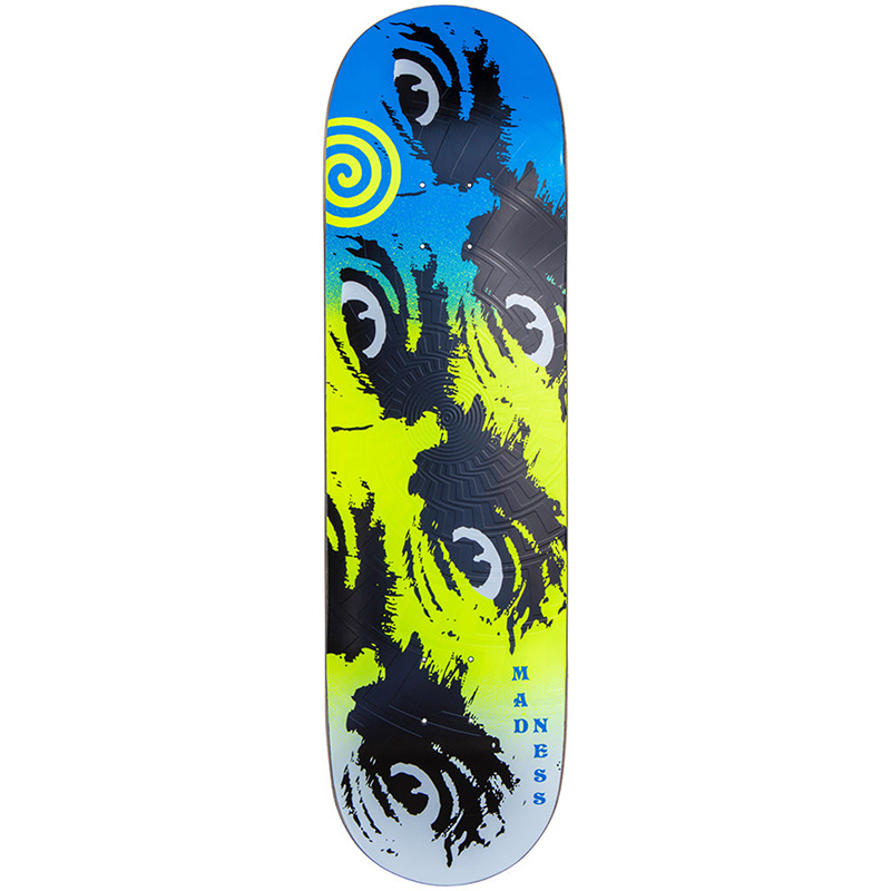 Madness Side Eye Blend Super Sap R7 Skateboard Deck Blue/Yellow 8.5