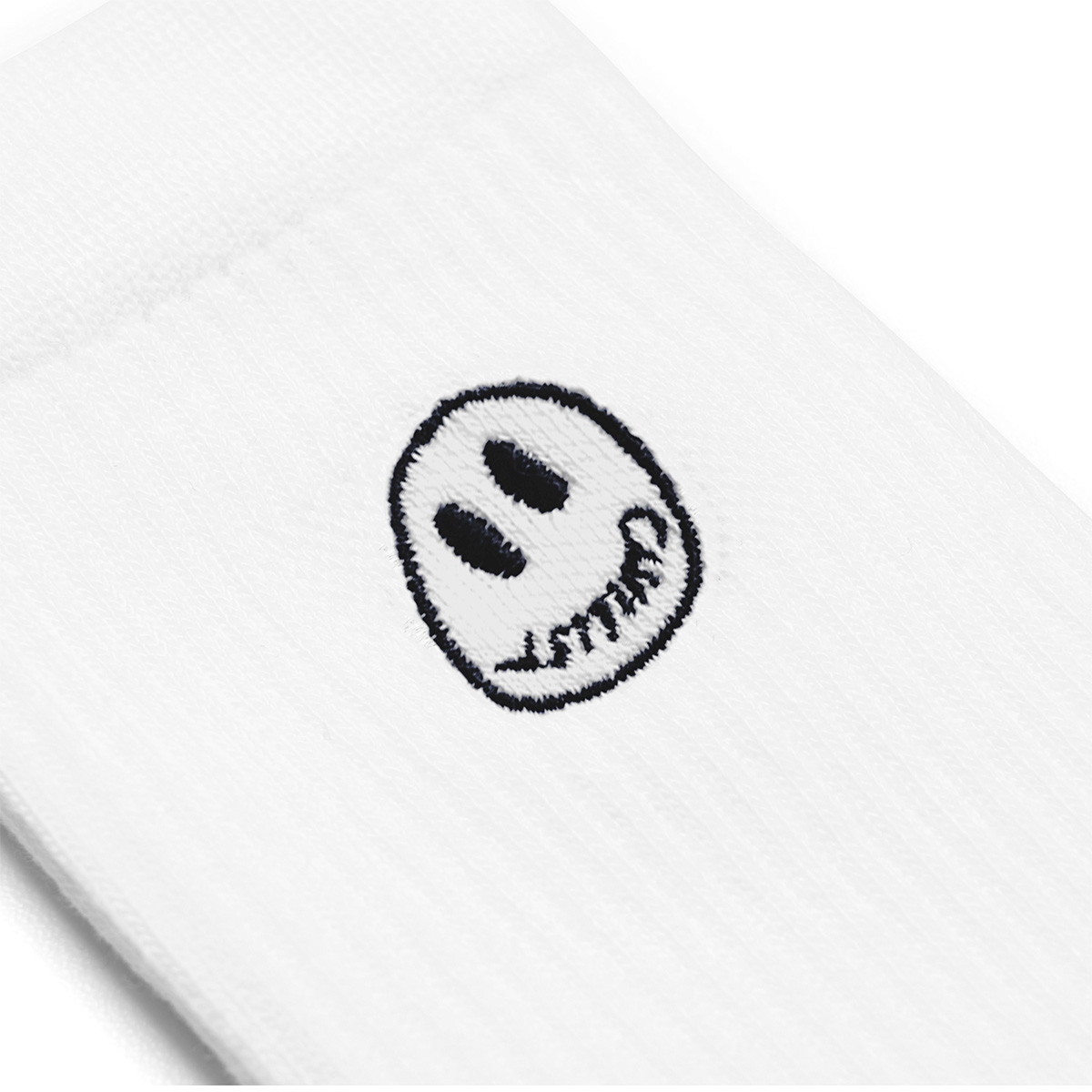 Civilist Mono Smiler Socks White