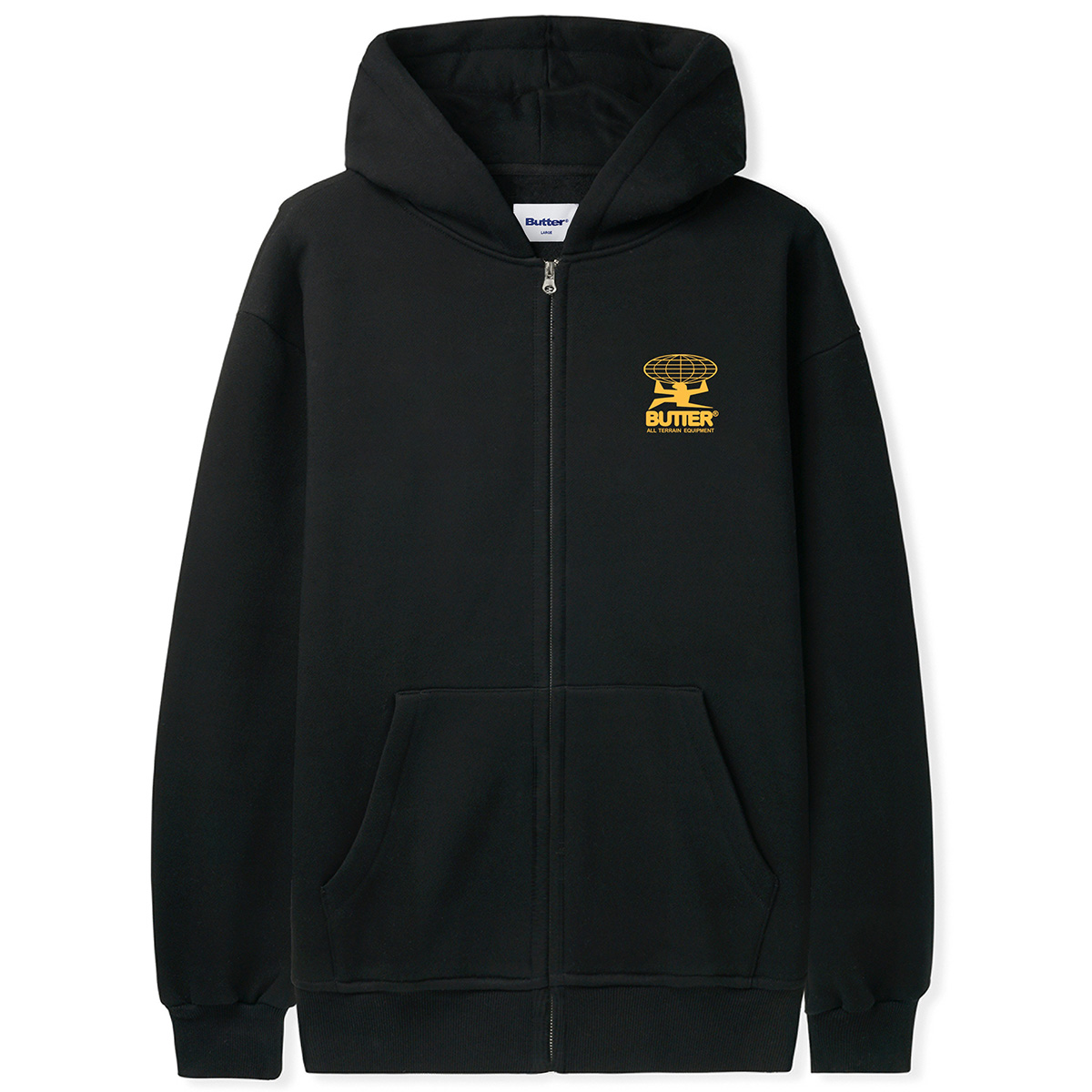 Butter Goods Terrain Zip-Thru Hoodie Black