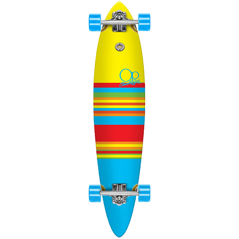 Ocean Pacific Swell Yellow/Blue Complete Pintail Longboard 8.75 x 40.0