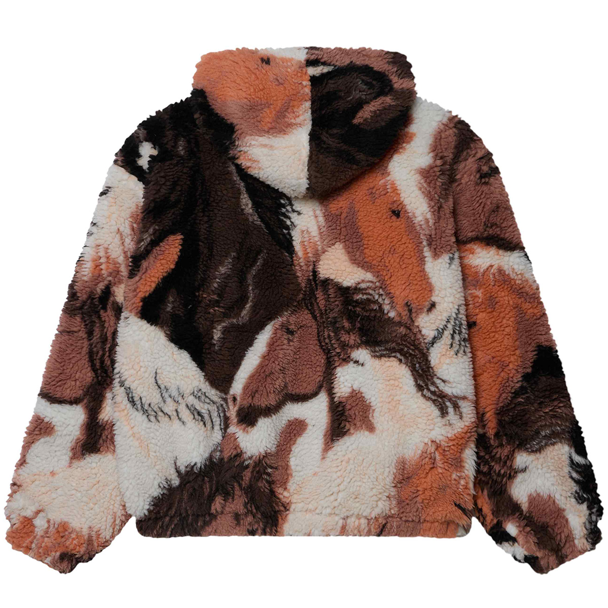 Obey Horses Sherpa Jacket Brown
