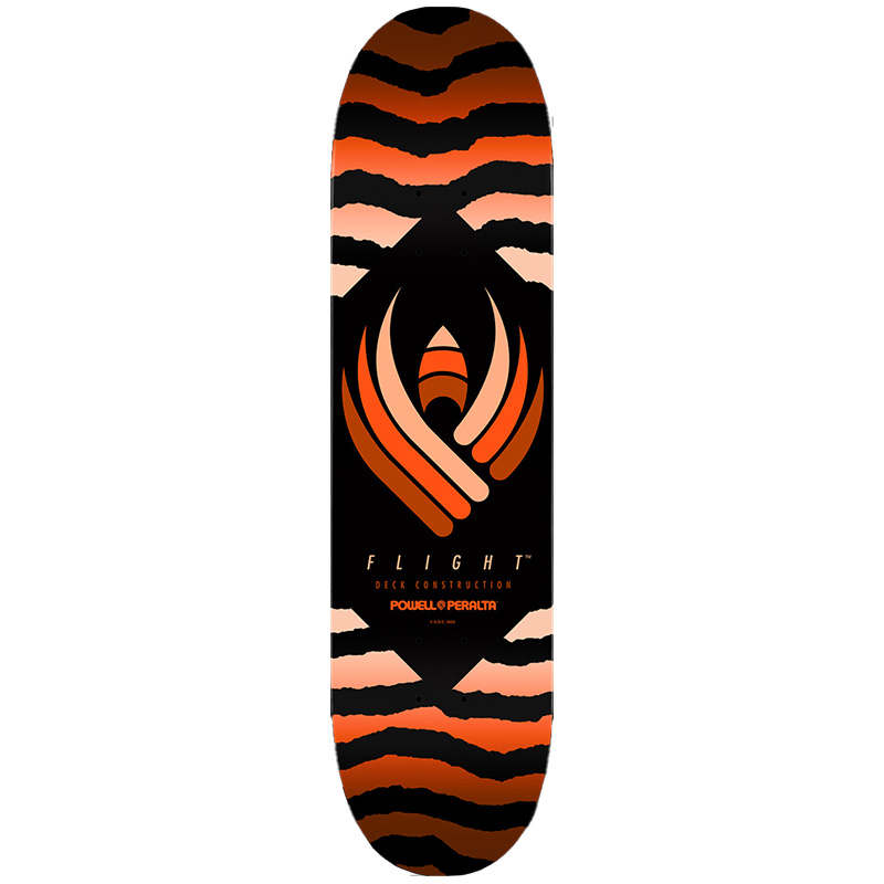 Powell Peralta Flight Safari Orange Skateboard Deck Shape 249 8.5