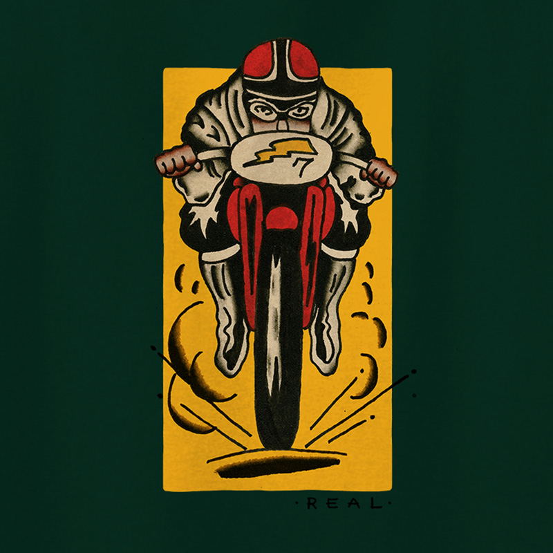 Real Moto T-shirt Forest Green Real Moto T-shirt Forest Green