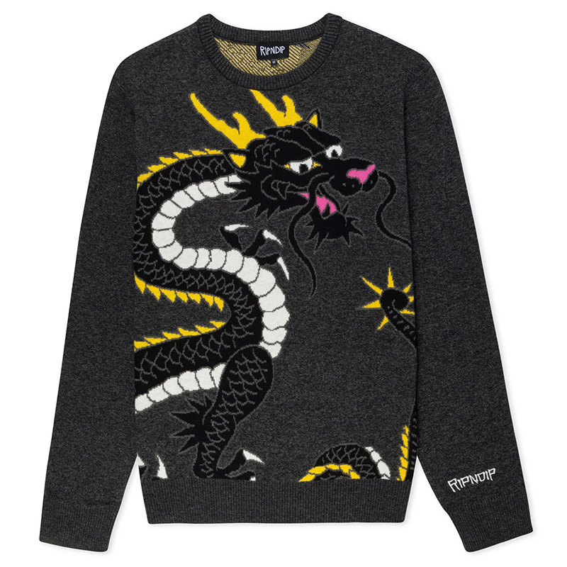 RIPNDIP Ryu Knit Sweater Black Heather