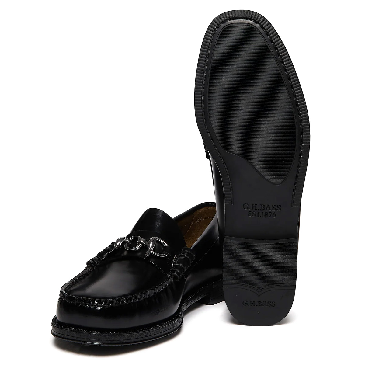 G.H.Bass x POP Easy Weejuns Lincoln Leather Black Leather