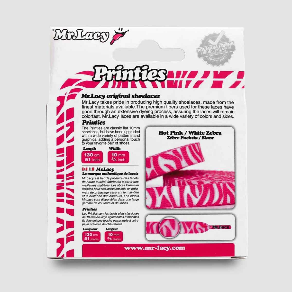 Mr.Lacy Printies Hot Pink/White Zebra Mr.Lacy Printies Hot Pink/White Zebra