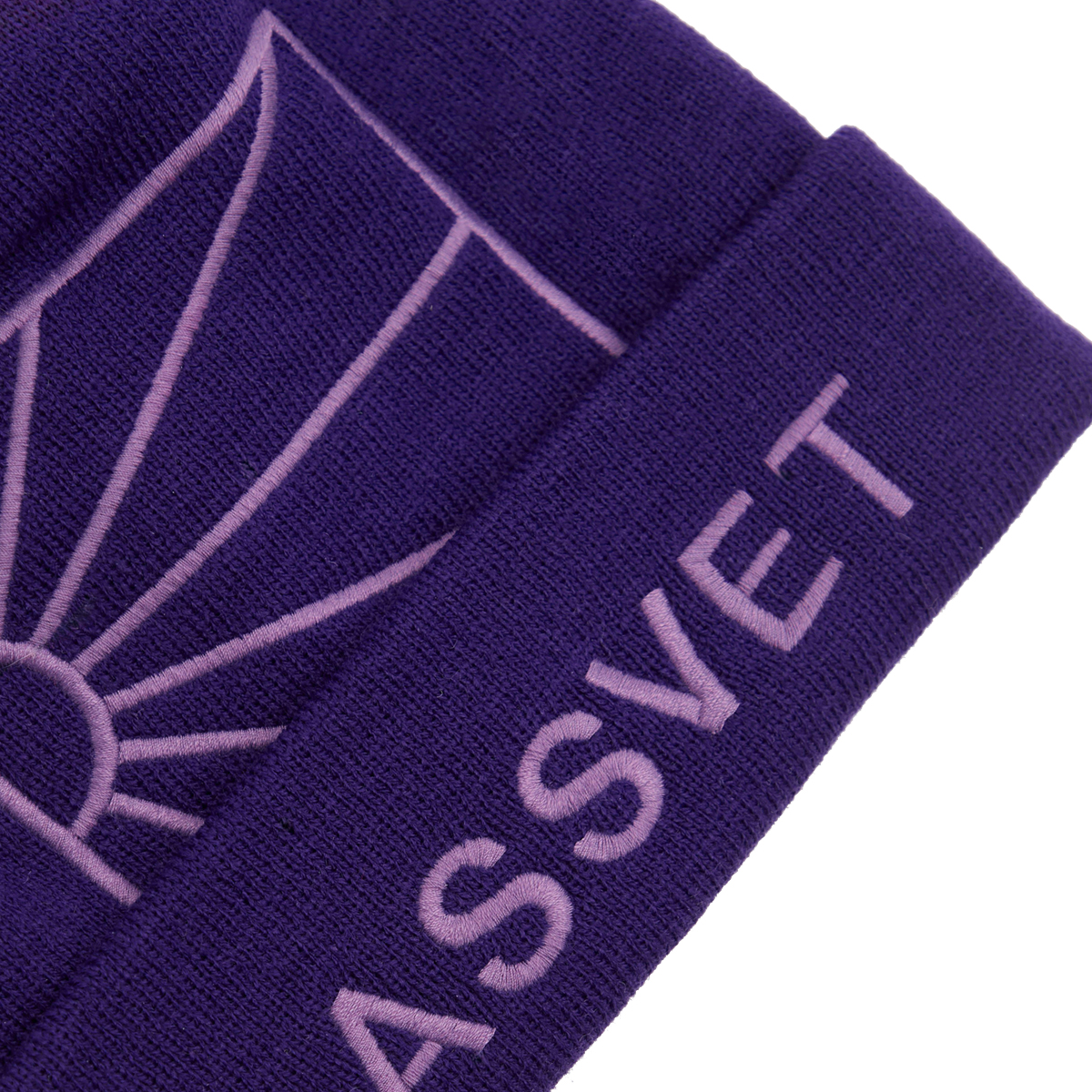 Rassvet Logo Knit Beanie Purple