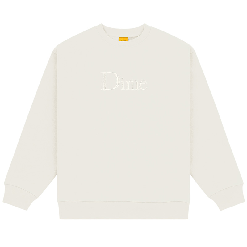 Dime Classic Logo Crewneck Sweater Rice Dime Classic Logo Crewneck Sweater Rice