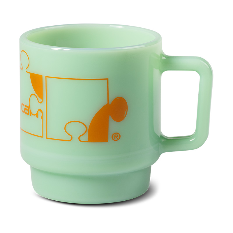 Carhartt WIP Assemble Glass Mug Jade/Carhartt Orange Carhartt WIP Assemble Glass Mug Jade/Carhartt Orange