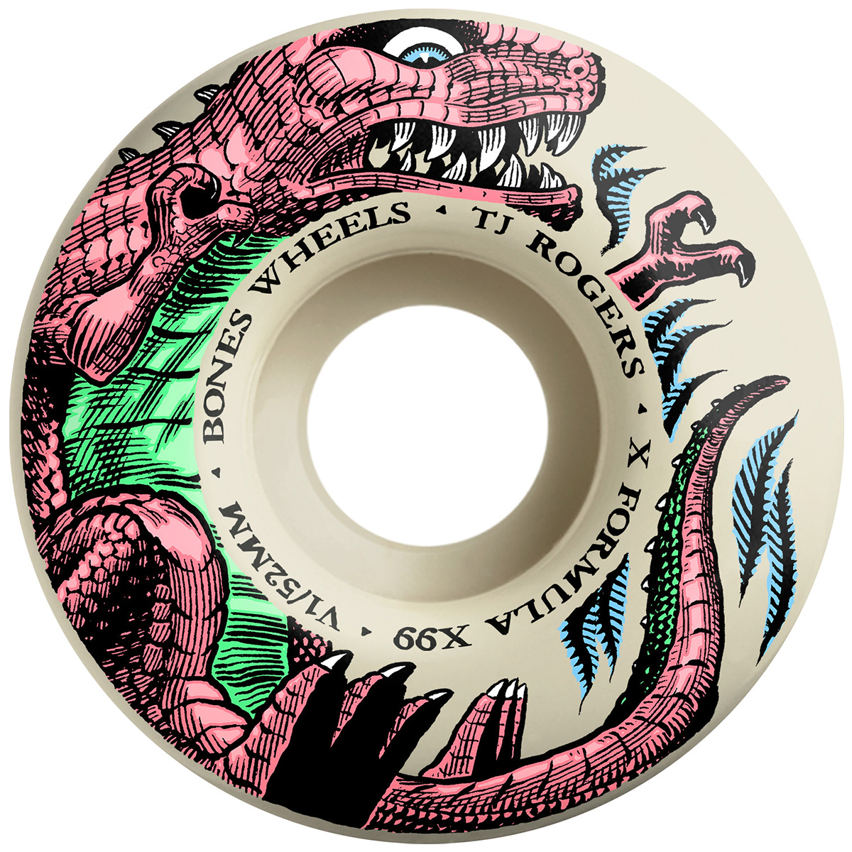 Bones X Formula Rogers Dino-Sortas V1 Standard Wheels 99A 52mm Bones X Formula Rogers Dino-Sortas V1 Standard Wheels 99A 52mm