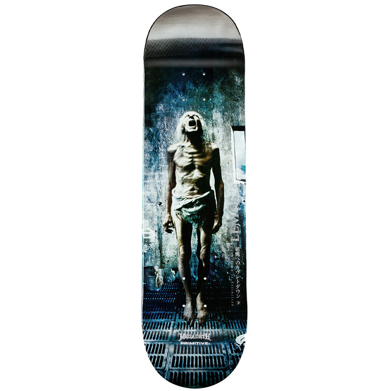 Primitive x Megadeth Lemos Countdown To Extinction Skateboard Deck Silver 8.25 Primitive x Megadeth Lemos Countdown To Extinction Skateboard Deck Silver 8.25