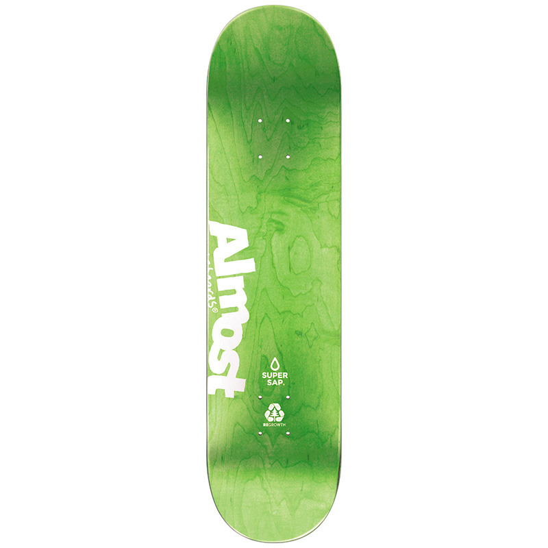 Almost Greener Super Sap R7 Skateboard Deck Green 8.25 Almost Greener Super Sap R7 Skateboard Deck Green 8.25