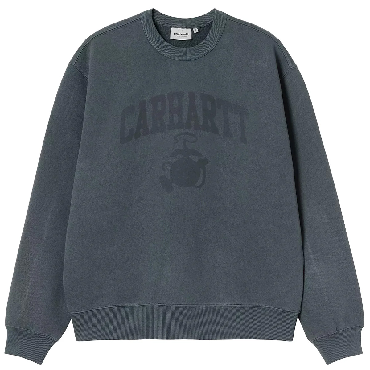 Carhartt WIP Faded Pond Corps Sweater Deep Night Heavy Stone Wash