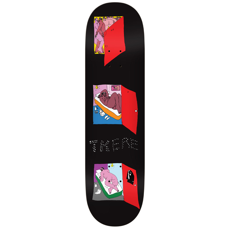 There Steam Skateboard Deck Black 8.5