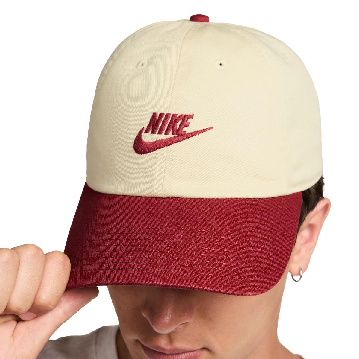 Nike SB Club Cap Futura Wash Cap Lt Khaki/Team Crimson/(Team Crimson)