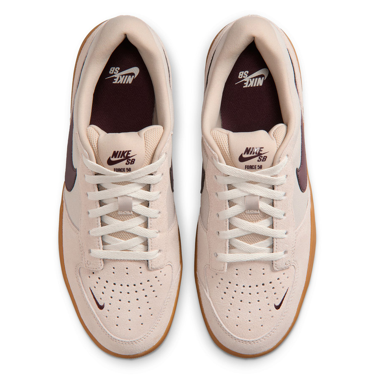 Nike SB Force 58 Cream Ii/Burgundy Crush-Gum Lt Brown-Phantom