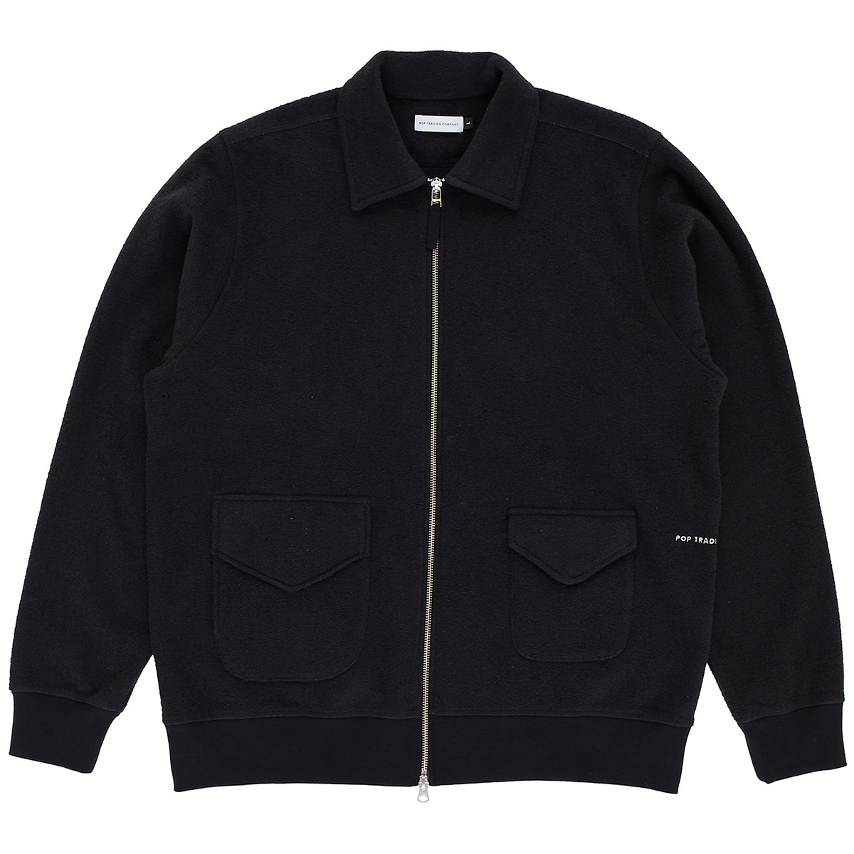 POP Terry Full Zip Sweater Black
