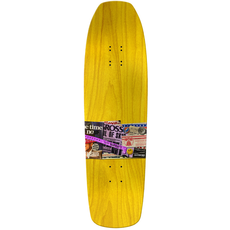 Anti Hero Grosso One-Off School Of Sk-18 Skateboard Deck Assorted Woodstain 9.25