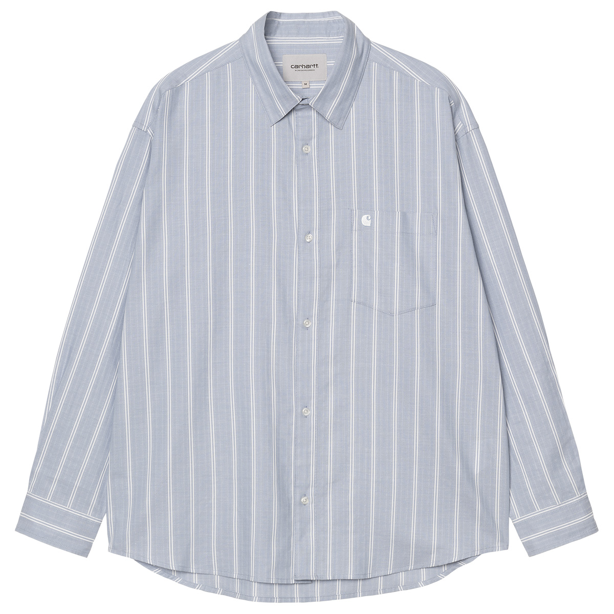 Carhartt WIP Beale Longsleeve Shirt Beale Stripe Gentle Blue/White