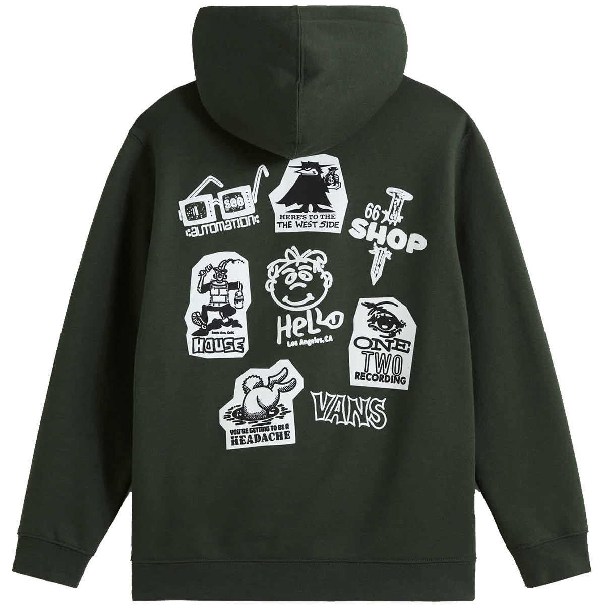 Vans Kids Classified Full Zip Hooded Sweater Dried Kelp