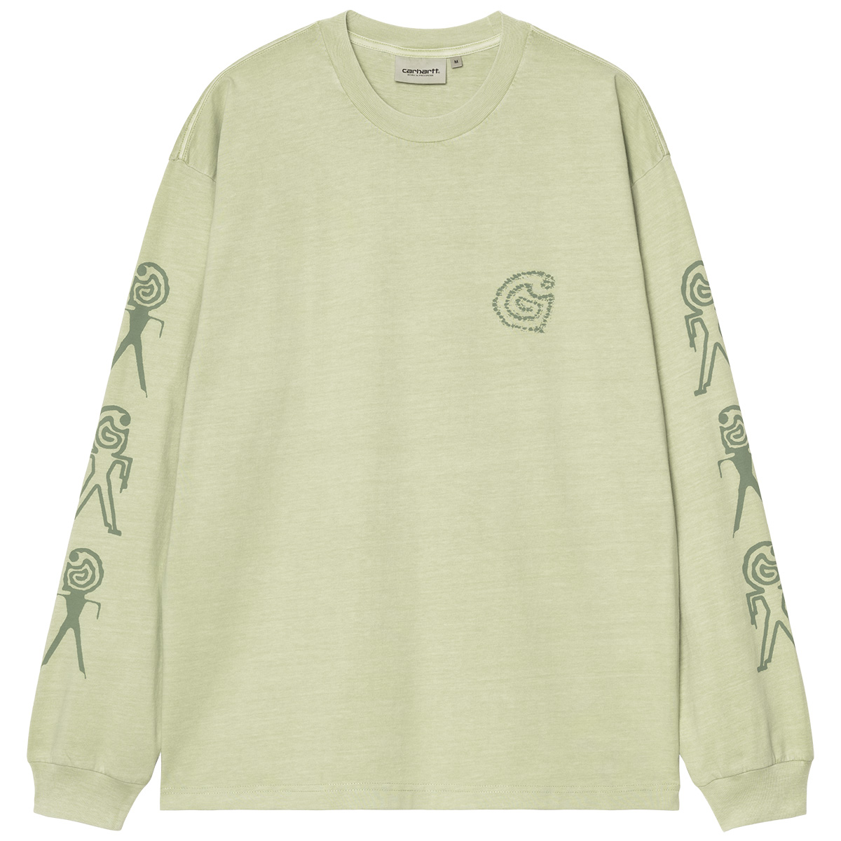 Carhartt WIP Terrestrial Longsleeve T-Shirt Pale Olive/Dollar Green Pigment Garment Dyed