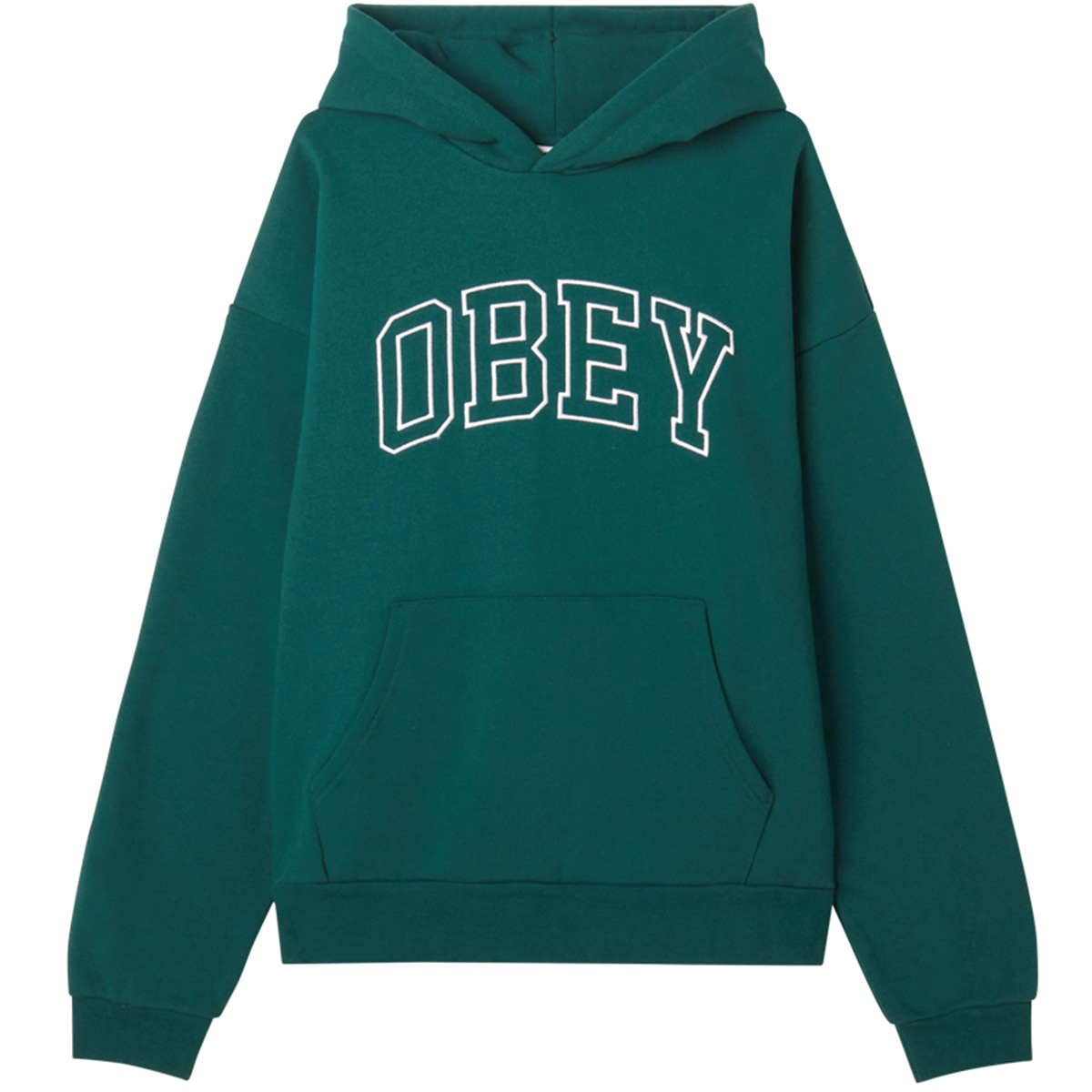 Obey Collegiate Extra Heavy II Hooded Sweater Rain Forest