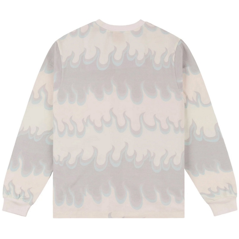 Dime Space Flame Longsleeve T-Shirt White Dime Space Flame Longsleeve T-Shirt White