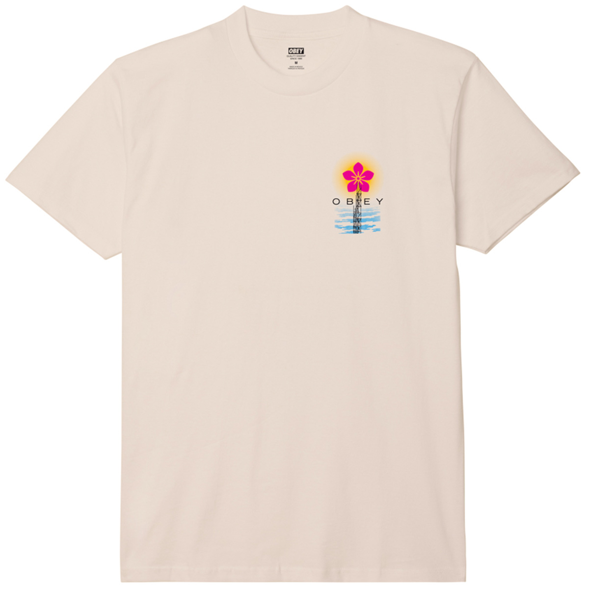 Obey Elevated Power T-Shirt Cream Obey Elevated Power T-Shirt Cream