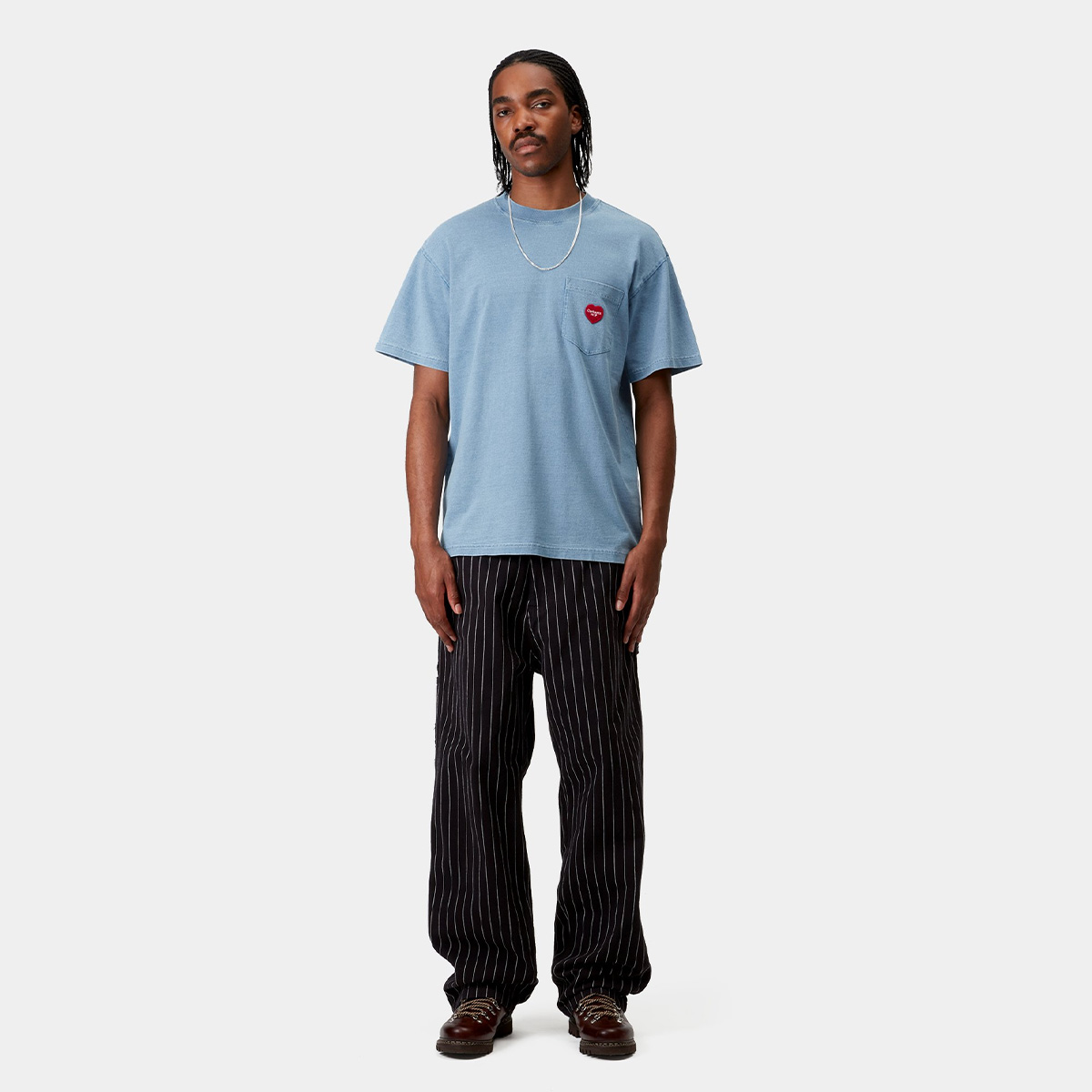 Carhartt WIP Ingo Pocket T-Shirt Light Blue Garment Dyed Carhartt WIP Ingo Pocket T-Shirt Light Blue Garment Dyed