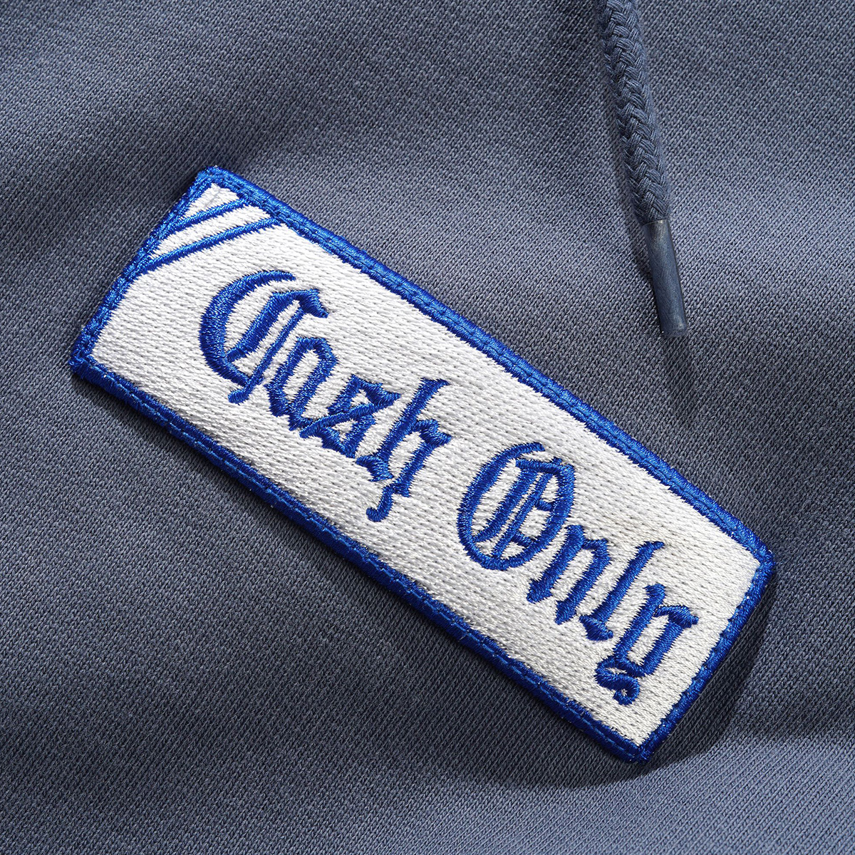 Cash Only Service Zip-Thru Hooded Sweater Washed Navy