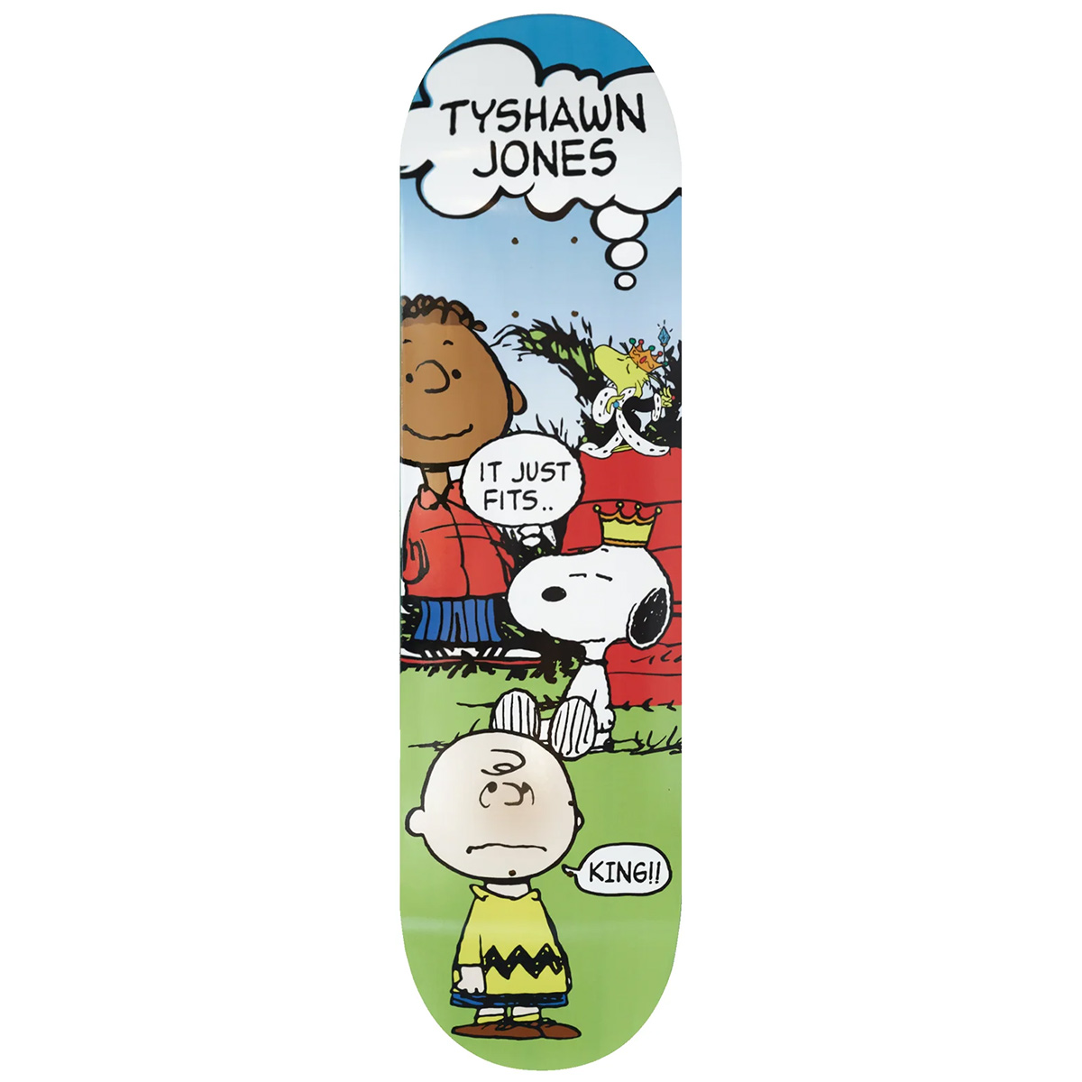 King Tyshawn Jones Pro Characters Skateboard Deck 8.25 King Tyshawn Jones Pro Characters Skateboard Deck 8.25