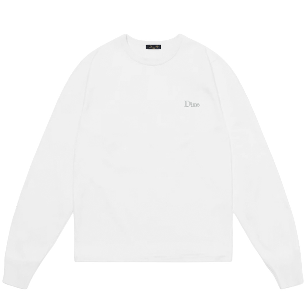 Dime Classic Small Logo LS T-Shirt White