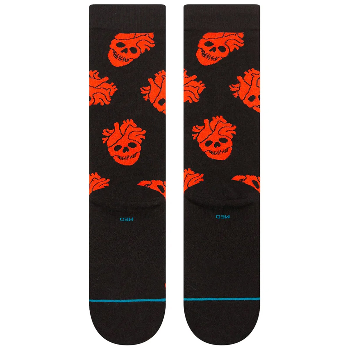Stance Fallin In Skull Crew Socks Black Stance Fallin In Skull Crew Socks Black