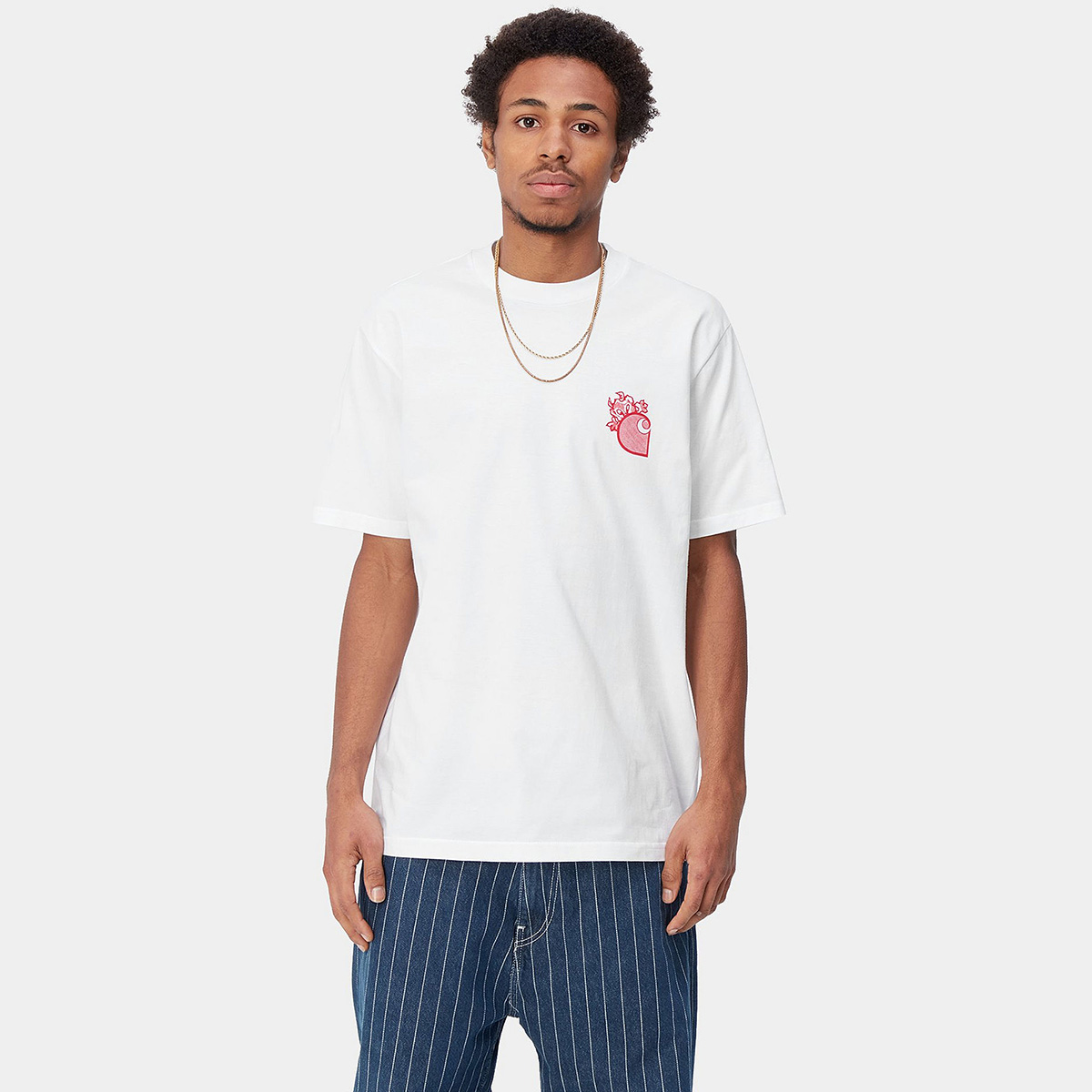 Carhartt WIP Little Hellraiser T-Shirt White/Red Carhartt WIP Little Hellraiser T-Shirt White/Red