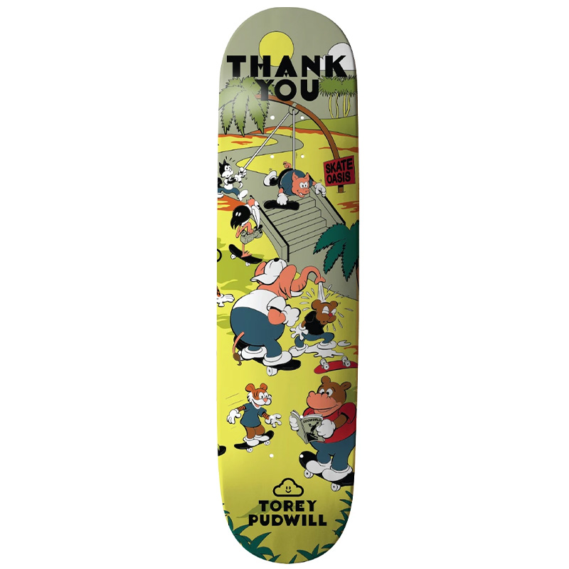 Thank You Torey Pudwill Oasis Skateboard Deck Multi 8.25