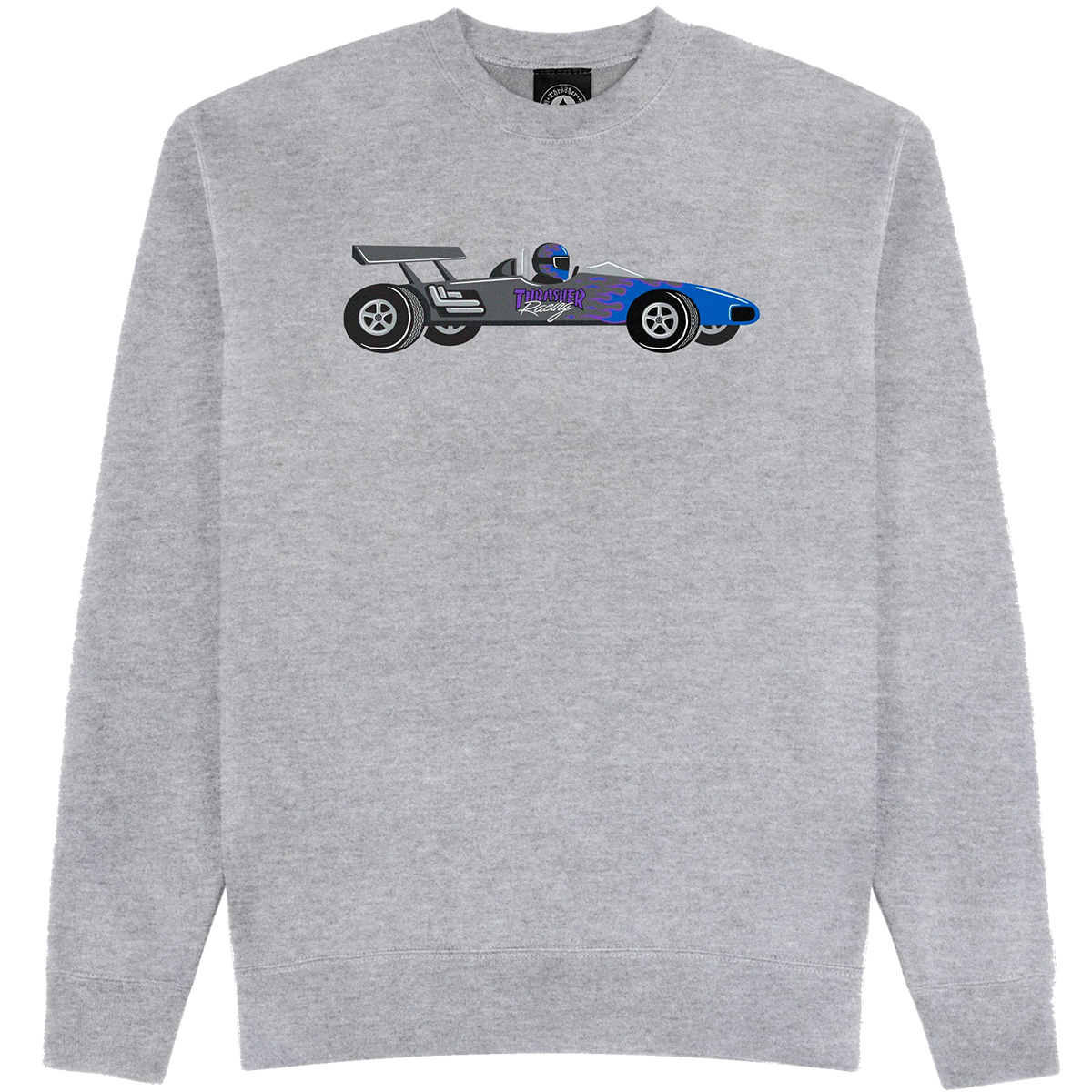 Thrasher Racecar Crewneck Sweater Sport Grey