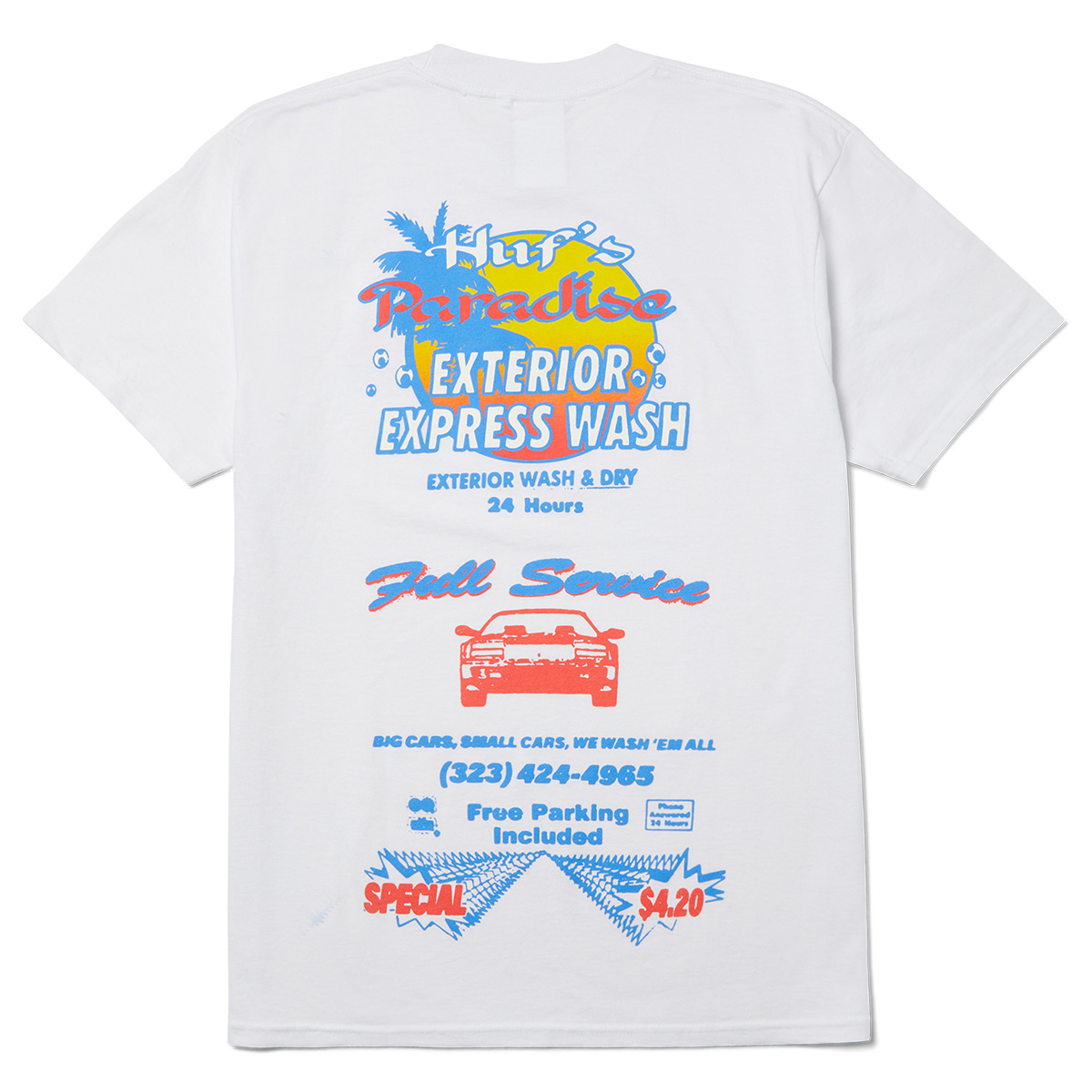 HUF Full Service T-Shirt White HUF Full Service T-Shirt White