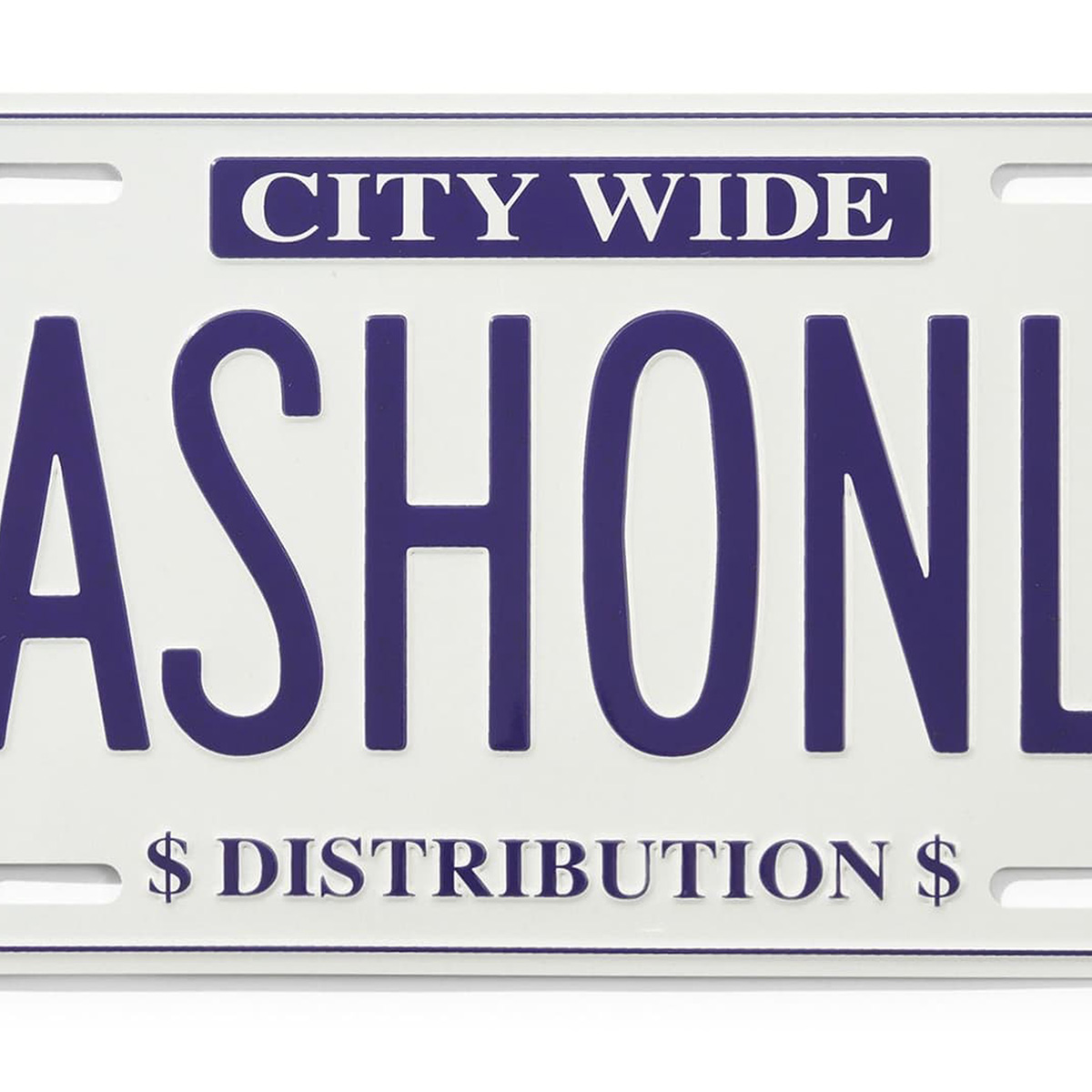 Cash Only License Plate White