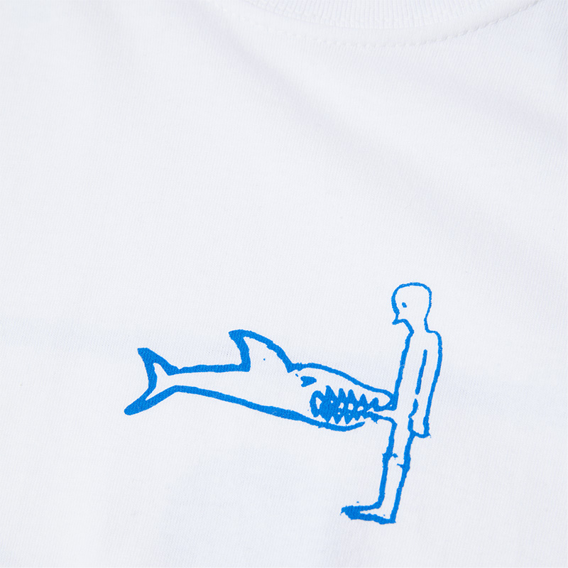 HUF X Alltimers Shark Attack T-Shirt White HUF X Alltimers Shark Attack T-Shirt White