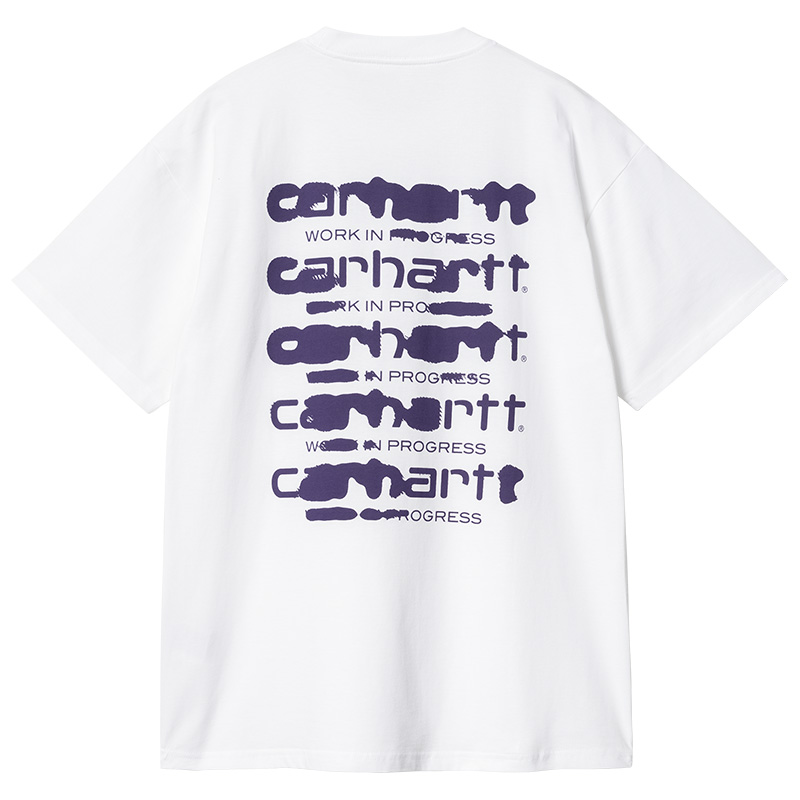 Carhartt WIP Ink Bleed T-Shirt White/Tyrian