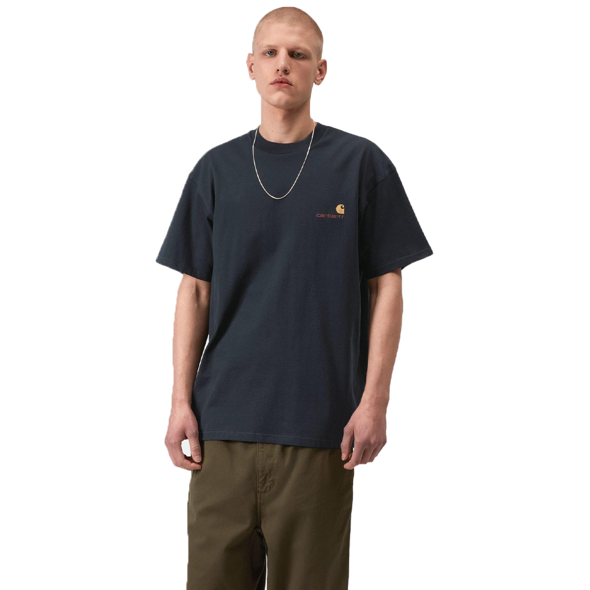 Carhartt WIP American Script T-Shirt Deep Night