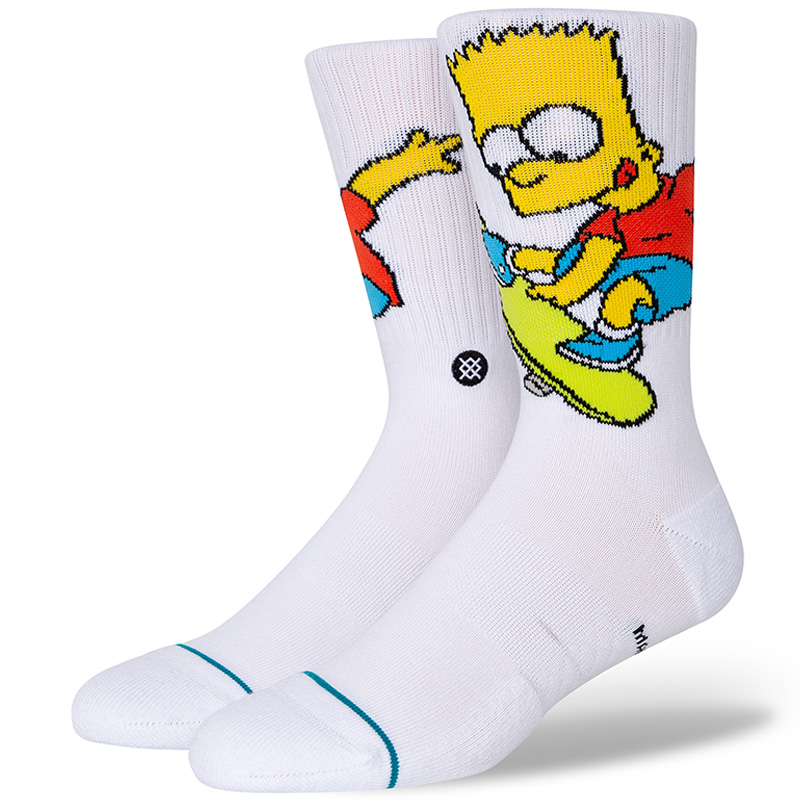 Stance Bart Simpson Socks White Stance Bart Simpson Socks White