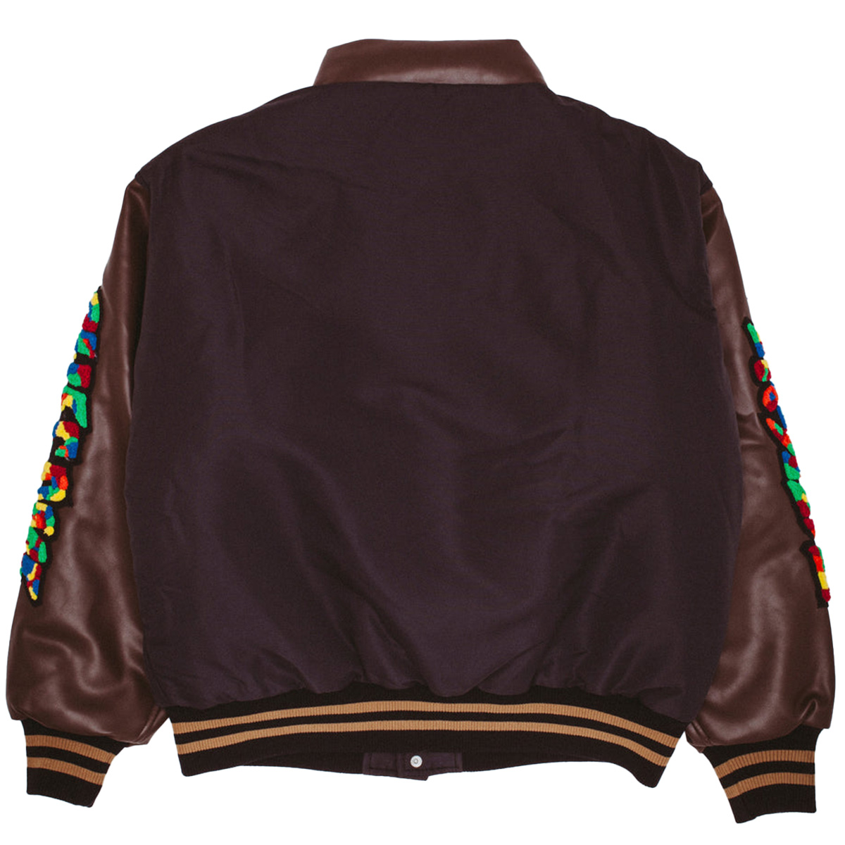 Fucking Awesome Gum Stamp Chenniele Varsity Puffer Jacket Black/Brown