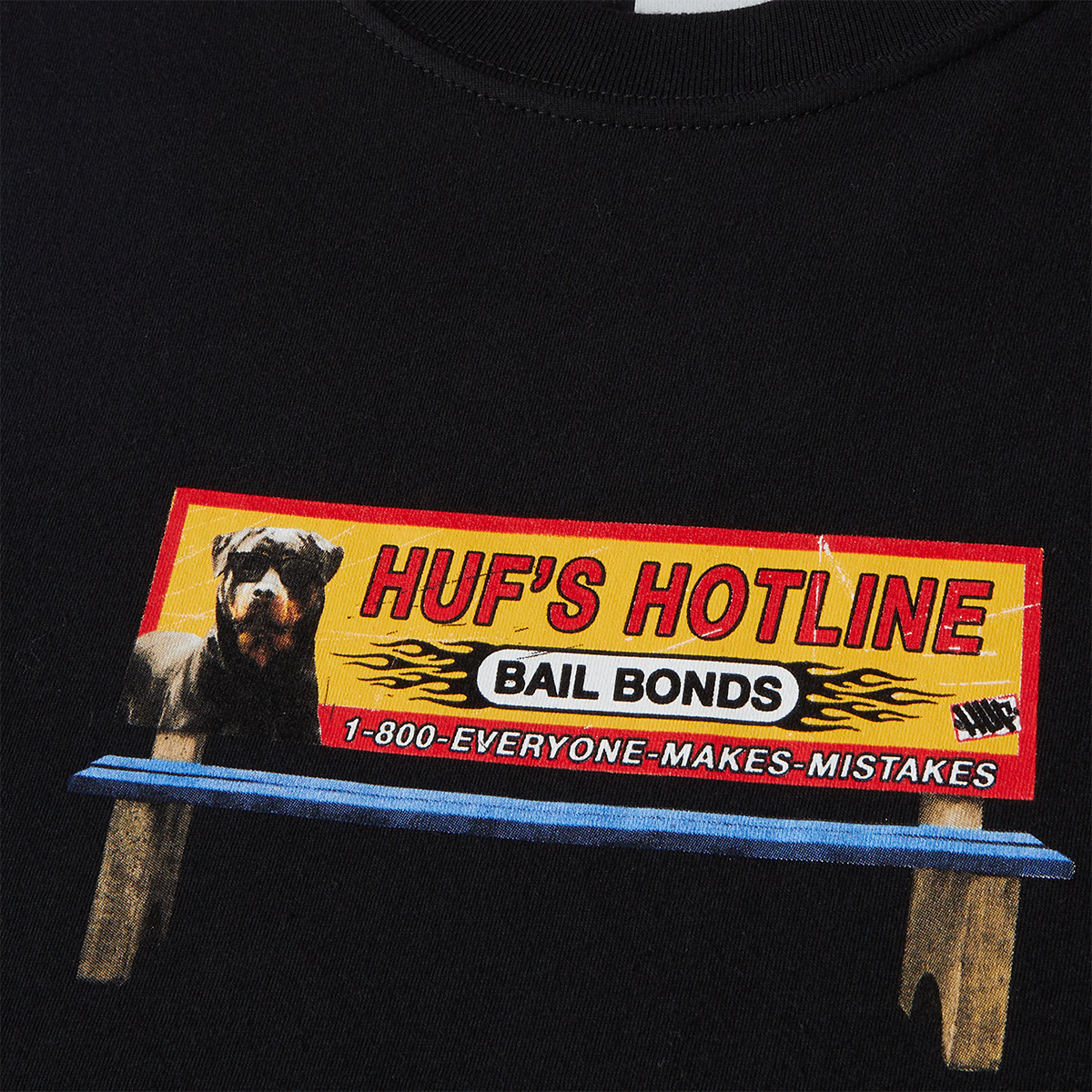 HUF Bail Bonds T-Shirt Black HUF Bail Bonds T-Shirt Black