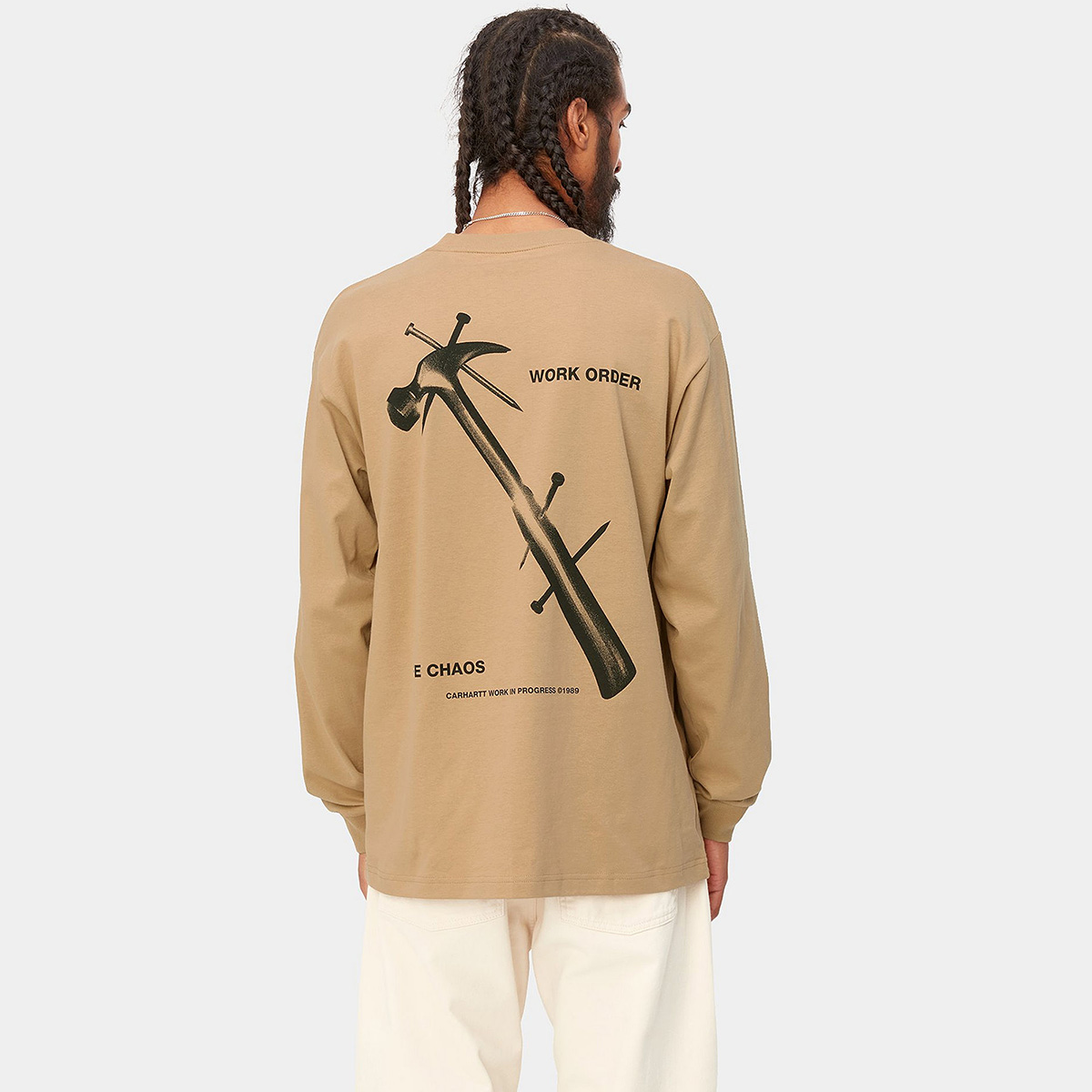 Carhartt WIP Reverse Hammer Longsleeve T-Shirt Dusty H Brown Carhartt WIP Reverse Hammer Longsleeve T-Shirt Dusty H Brown