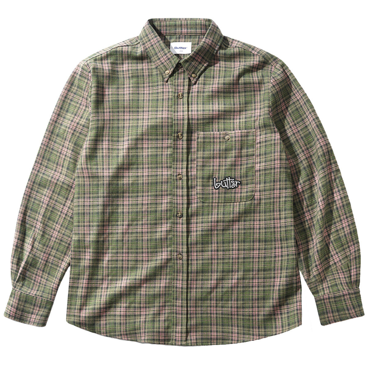 Butter Goods Connection Shirt Sage / Pink