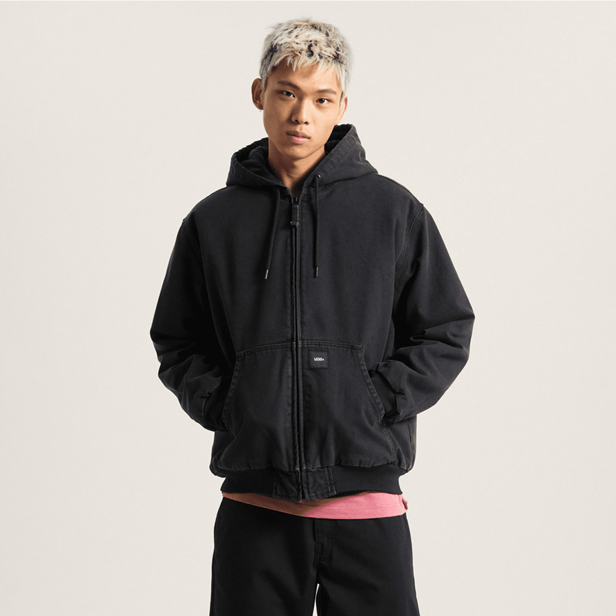 Vans Workwear Canvas Full Zip Jacket Black Vans Workwear Canvas Full Zip Jacket Black