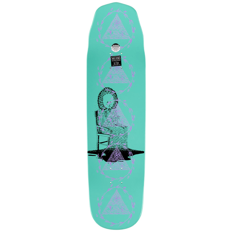 Welcome Soil Nora Vasconcellos Pro Model On Wicked Queen Skateboard Deck Teal Dip 8.6 Welcome Soil Nora Vasconcellos Pro Model On Wicked Queen Skateboard Deck Teal Dip 8.6